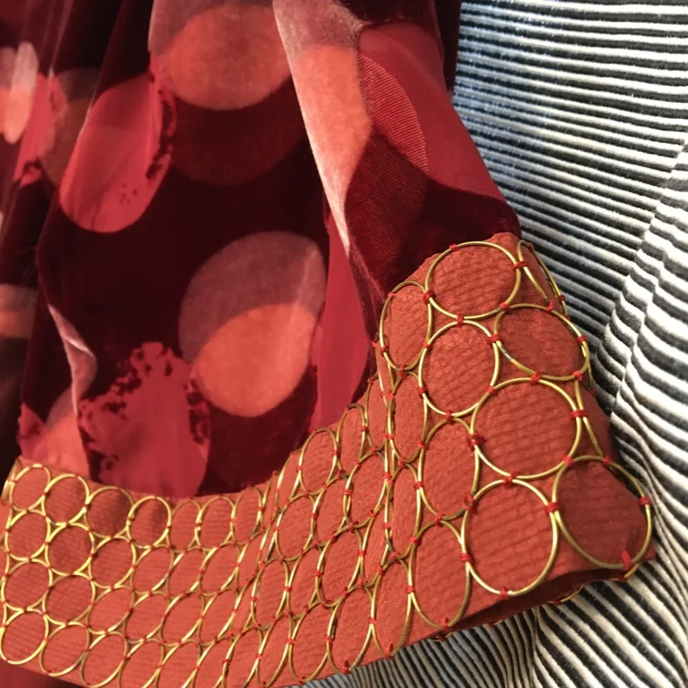 Fletcher Artworks, LLC Rust Silk Velvet Kimono in Medium - Picture 6 of 8